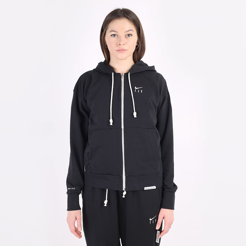 женская черная толстовка Nike Standard Issue FZ Hoodie CU3793-010 - цена, описание, фото 3